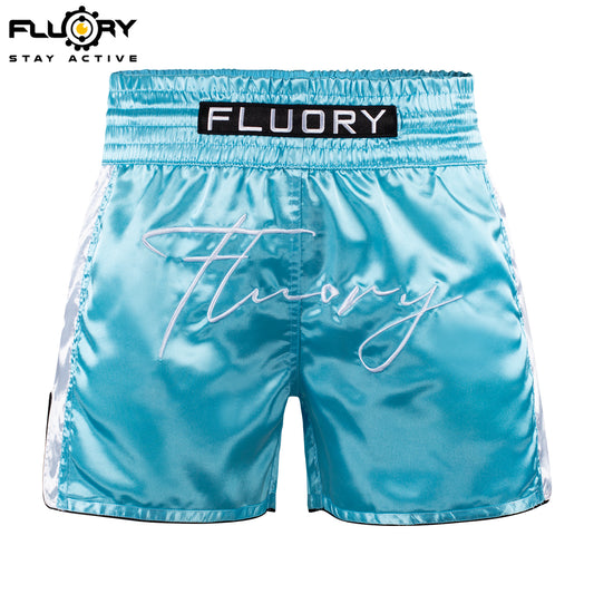 FLUORY Muay Thai Shorts MTSF132 LightBlue