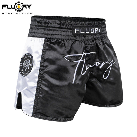 FLUORY Muay Thai Shorts MTSF132 Black