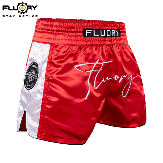 FLUORY Muay Thai Shorts MTSF132 Red