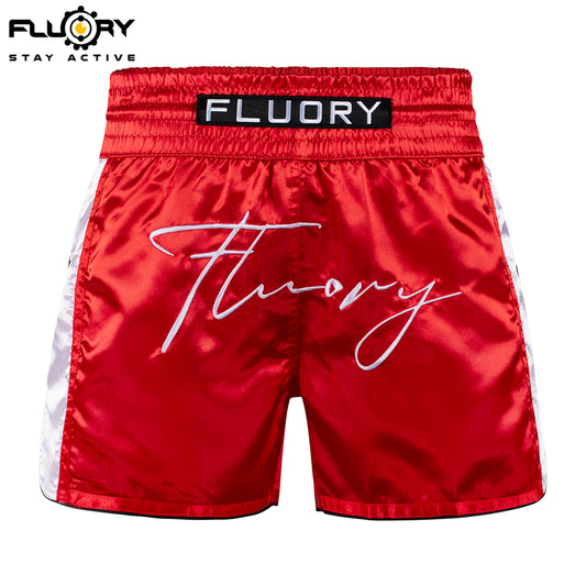 FLUORY Muay Thai Shorts MTSF132 Red