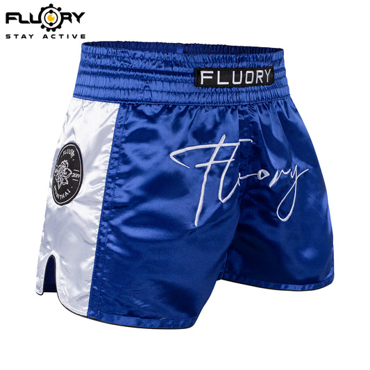 FLUORY Muay Thai Shorts MTSF132 Blue