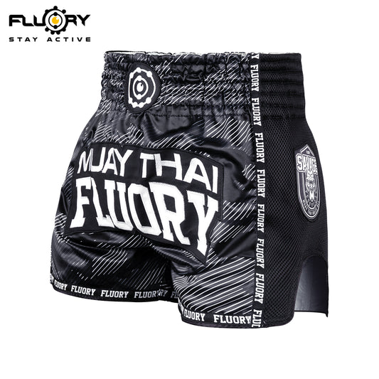 FLUORY Muay Thai Shorts MTSF86 Black