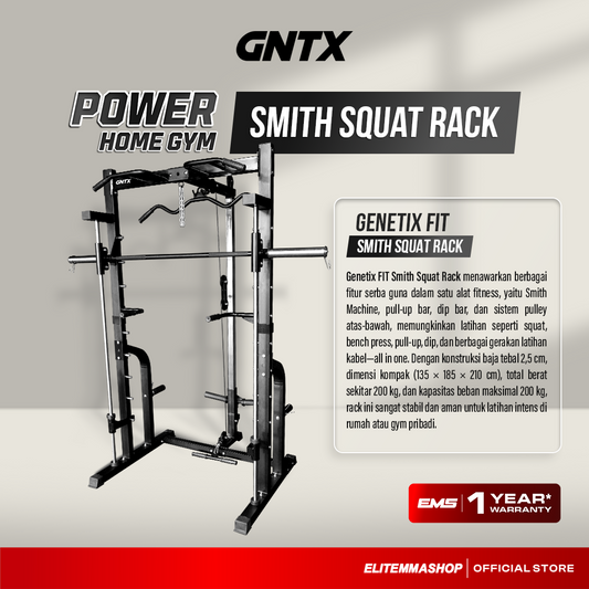 POWER HOME GYM GENETIX FIT SMITH SQUAT RACK