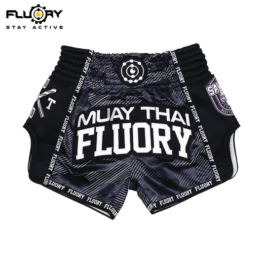 FLUORY Muay Thai Shorts MTSF86 Black