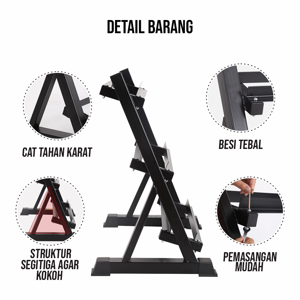 GENETIX FIT 3-Layer Dumbbell Rack 1.1