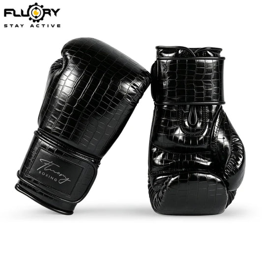 FLUORY Boxing Gloves Crocodile BGF13 Black