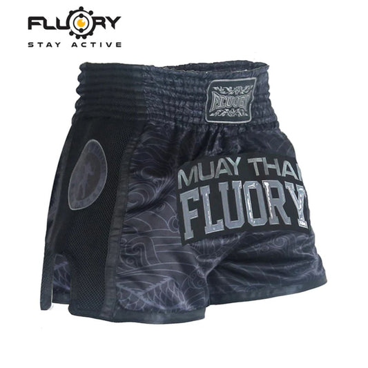 FLUORY Muay Thai Short MTSF69 Black