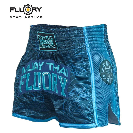 FLUORY Muay Thai Short MTSF69 Dark blue