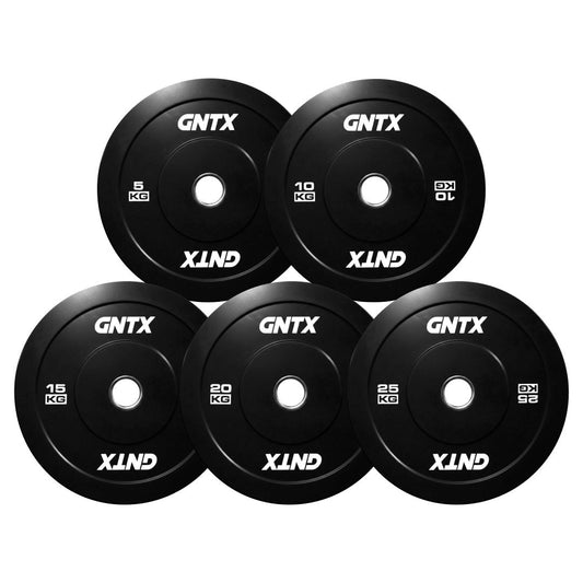 GENETIX FIT Black Training Bumper Plate Set 5-25KG (Pair)