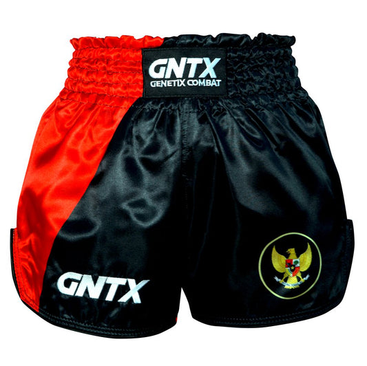 GENETIX GNTX GARUDA MUAY THAI SHORTS BLACKRED