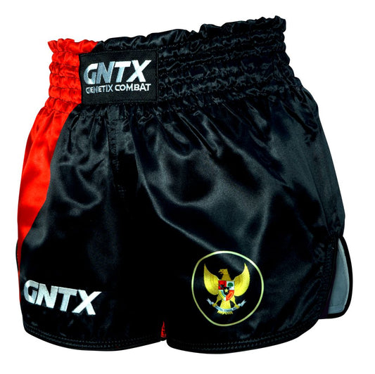 GENETIX GNTX GARUDA MUAY THAI SHORTS BLACKRED