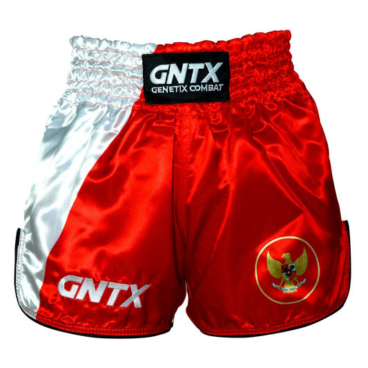 GENETIX GNTX GARUDA MUAY THAI SHORTS REDWHITE