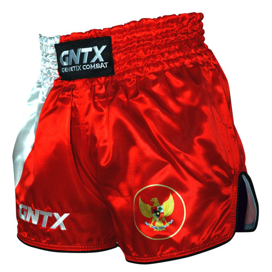 GENETIX GNTX GARUDA MUAY THAI SHORTS REDWHITE