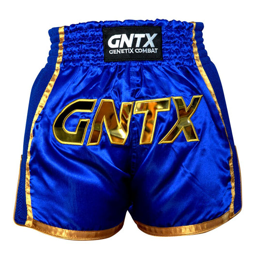 GENETIX GNTX GOLDEN MUAY THAI SHORTS BLUE