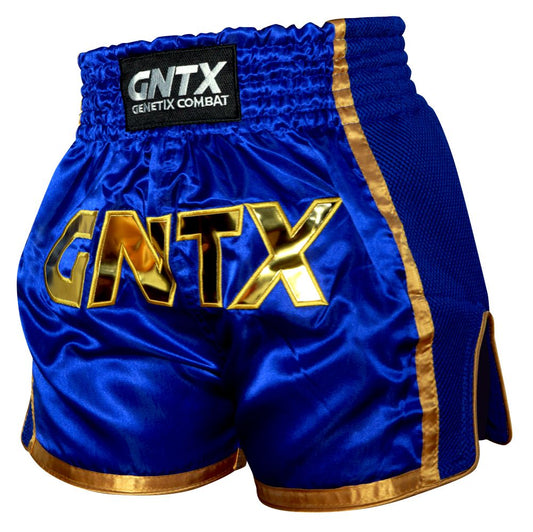 GENETIX GNTX GOLDEN MUAY THAI SHORTS BLUE