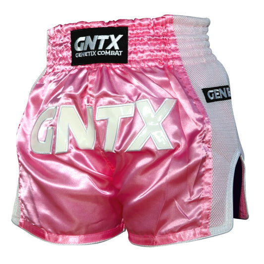 GENETIX GNTX PRIME MUAY THAI SHORTS PINKWHITE
