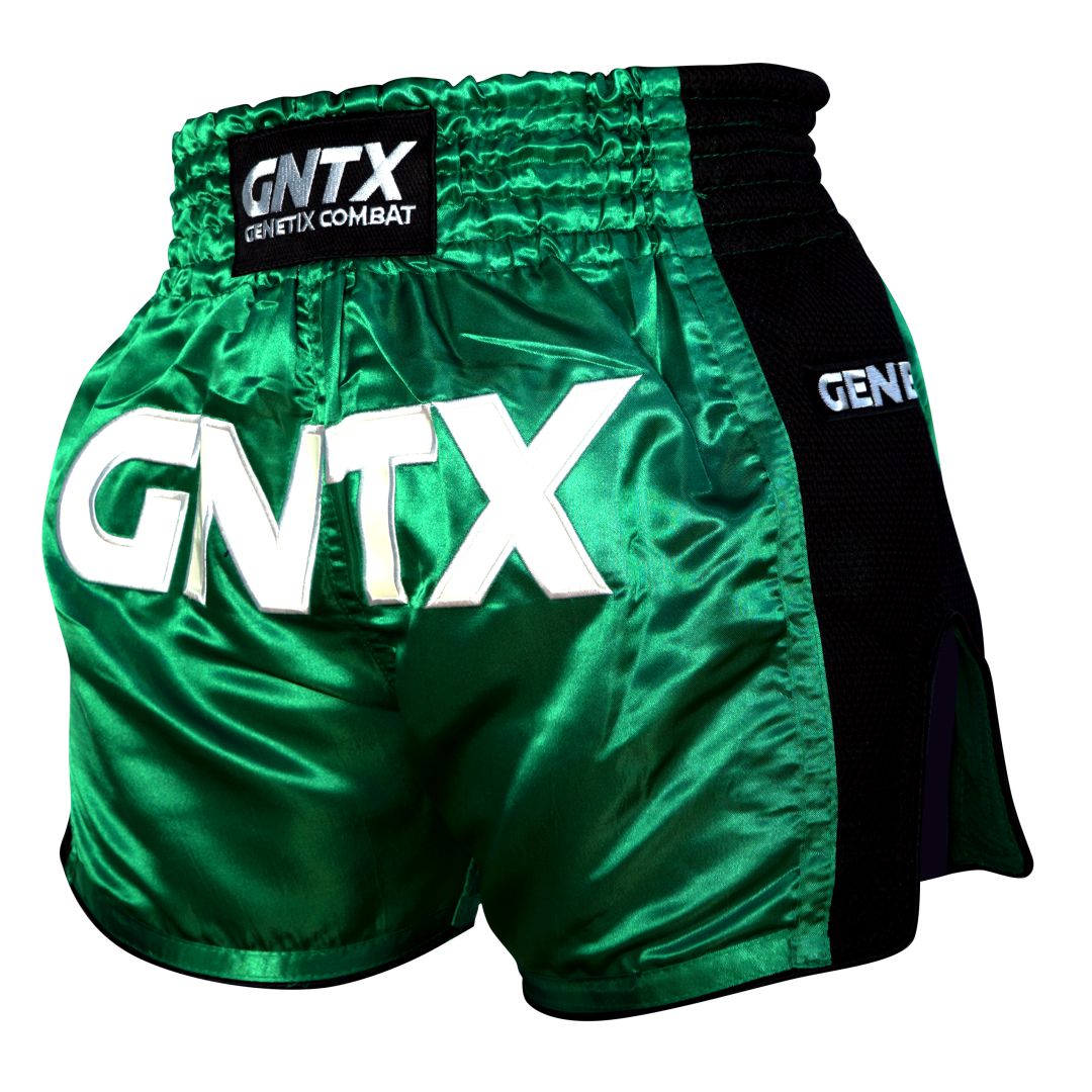 GENETIX GNTX PRIME MUAY THAI SHORTS GREEN