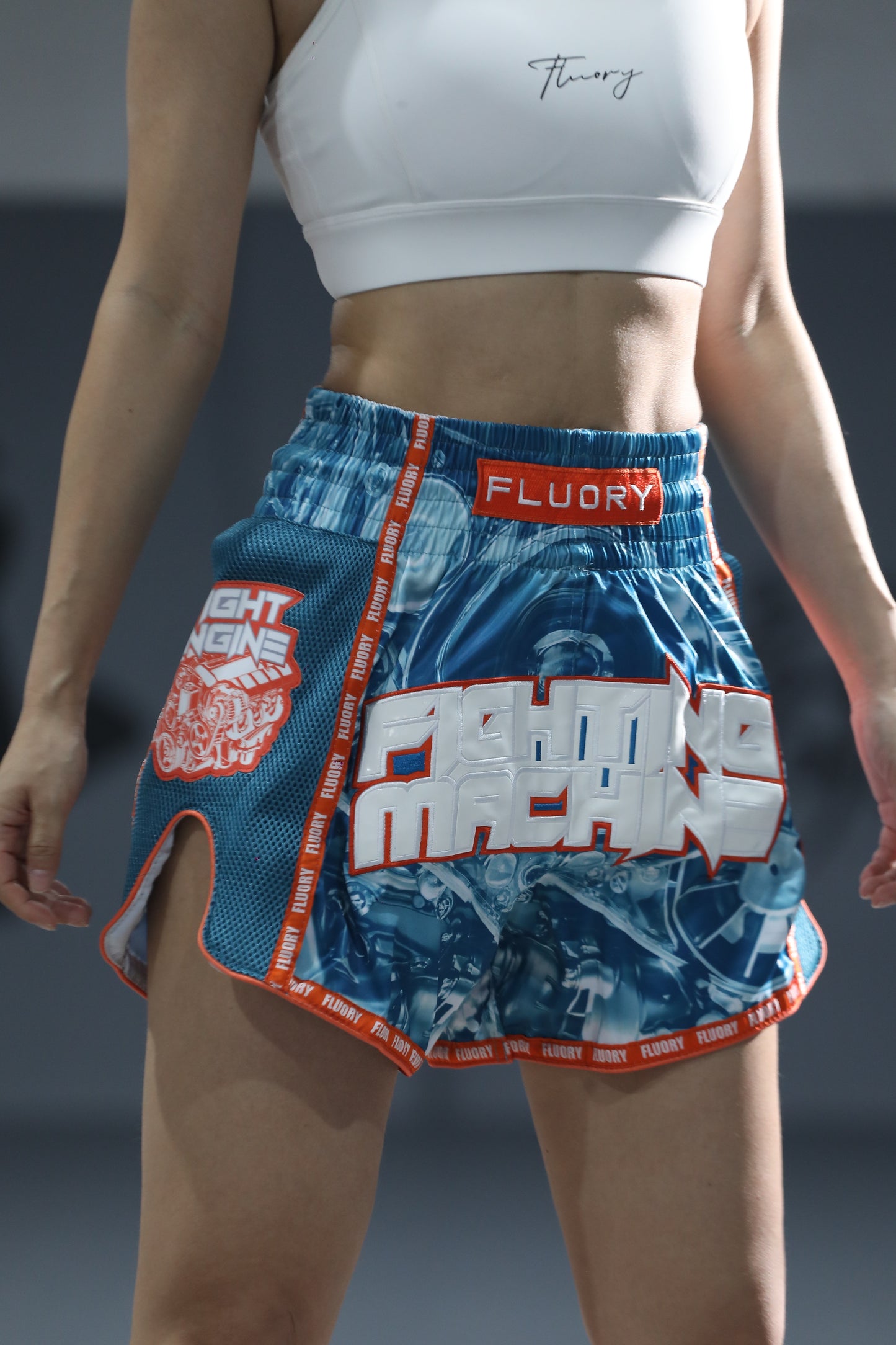 FLUORY Muay Thai Shorts MTSF127 Blue
