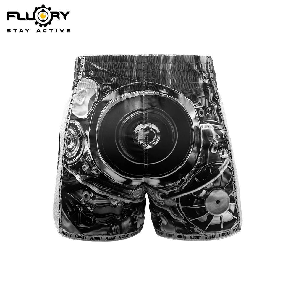 FLUORY Muay Thai Shorts MTSF127 White