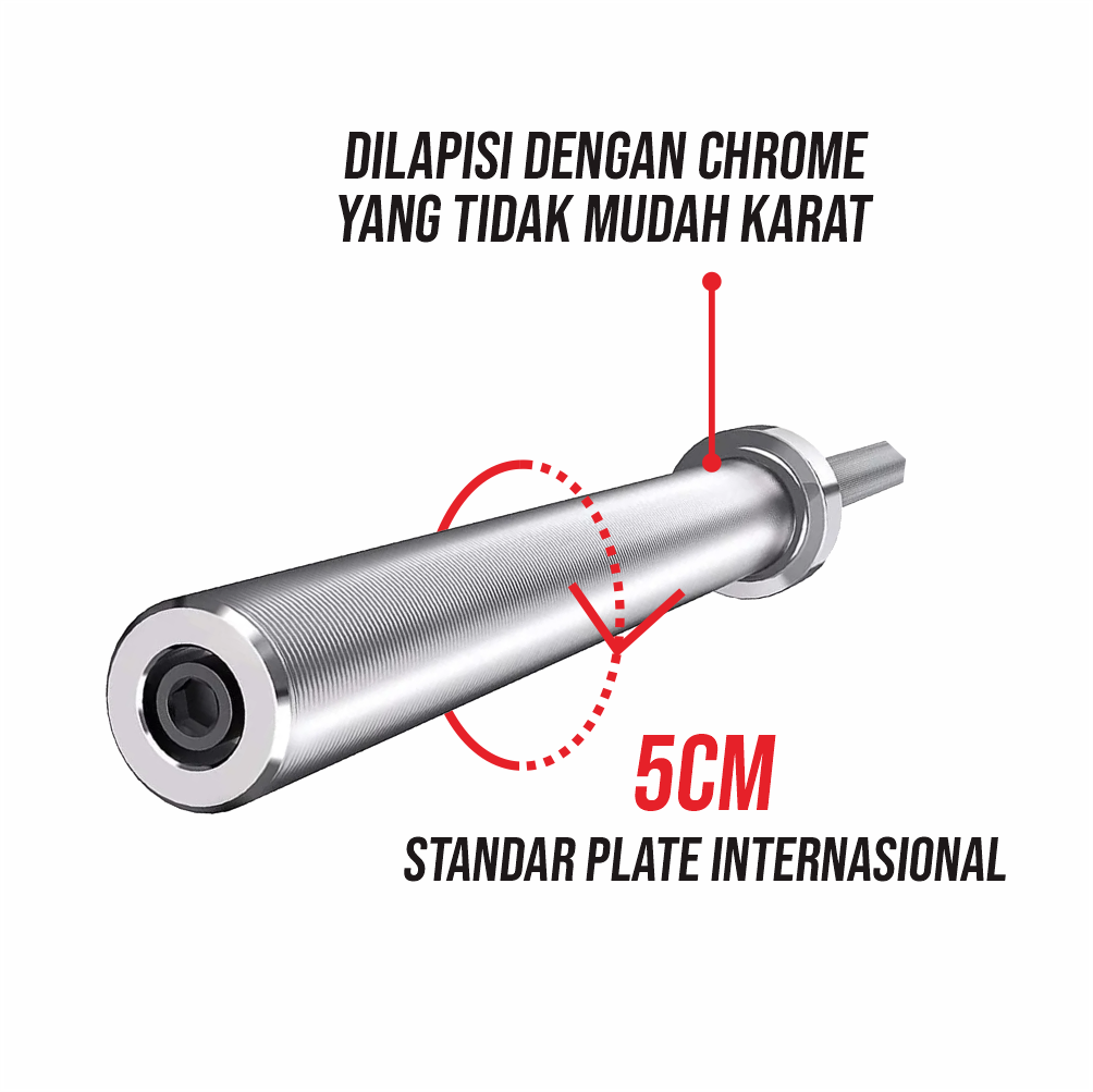 GENETIX FIT Original Barbell 2.2m