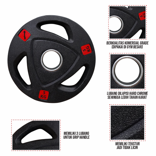 GENETIX FIT TPU Weight Plate 5KG (Pair)