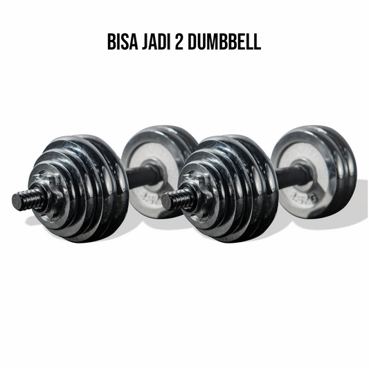 GENETIX FIT Chrome Dumbbell Set 30KG