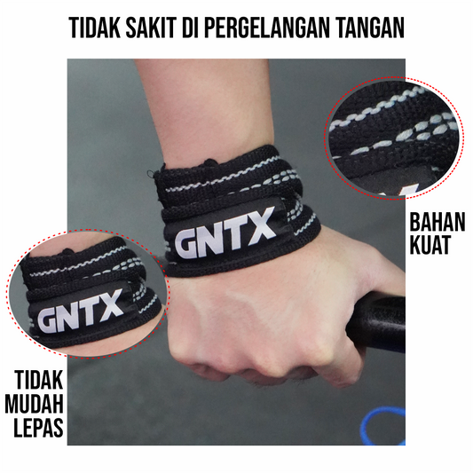GENETIX FIT Weight Lifting Figure 8 Wrist Straps