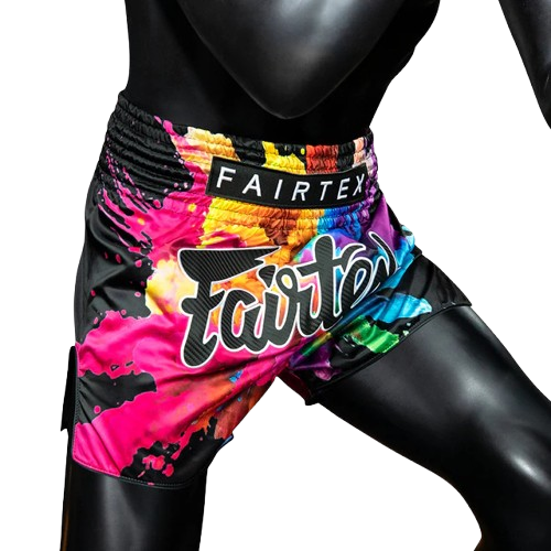 FAIRTEX Slim Cut Muaythai Shorts Black Funky Soul BS1940