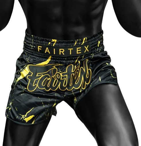 FAIRTEX Slim Cut Muaythai Shorts Black Marble BS1947