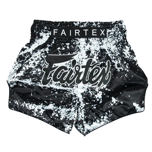 FAIRTEX Slim Cut Muaythai Shorts Grunge Black BS1949