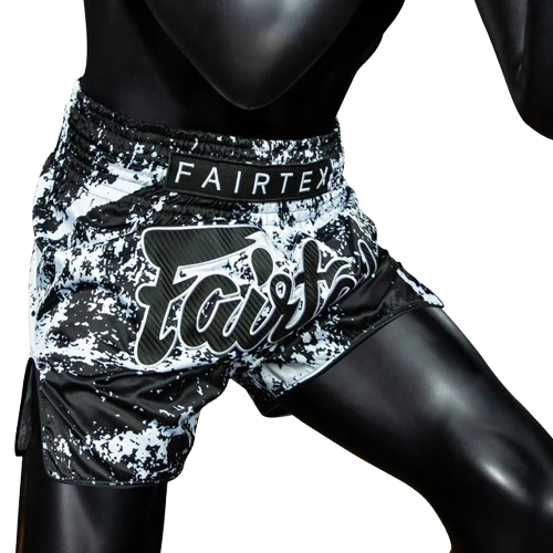 FAIRTEX Slim Cut Muaythai Shorts Grunge Black BS1949