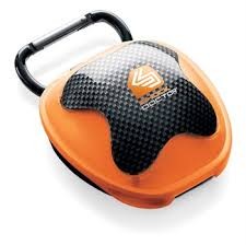 shockdoctor anti microbial mouthguard case orange osfa