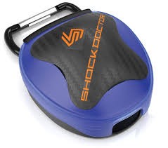 shockdoctor anti microbial mouthguard case trans blue osfa