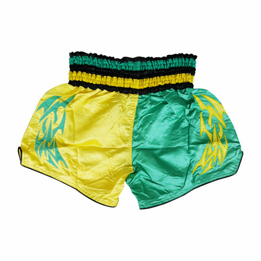 GENETIX MS0106 MUAY THAI SHORT GreenYellow