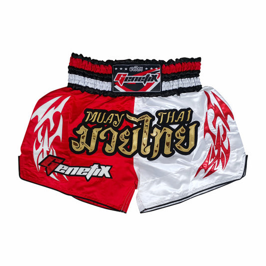 GENETIX MS0106 MUAY THAI SHORT RedSilver