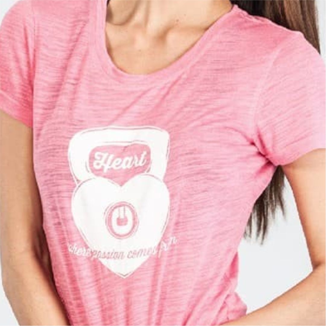 GRIPS Ladies Kettle Bell Tshirt - Pink