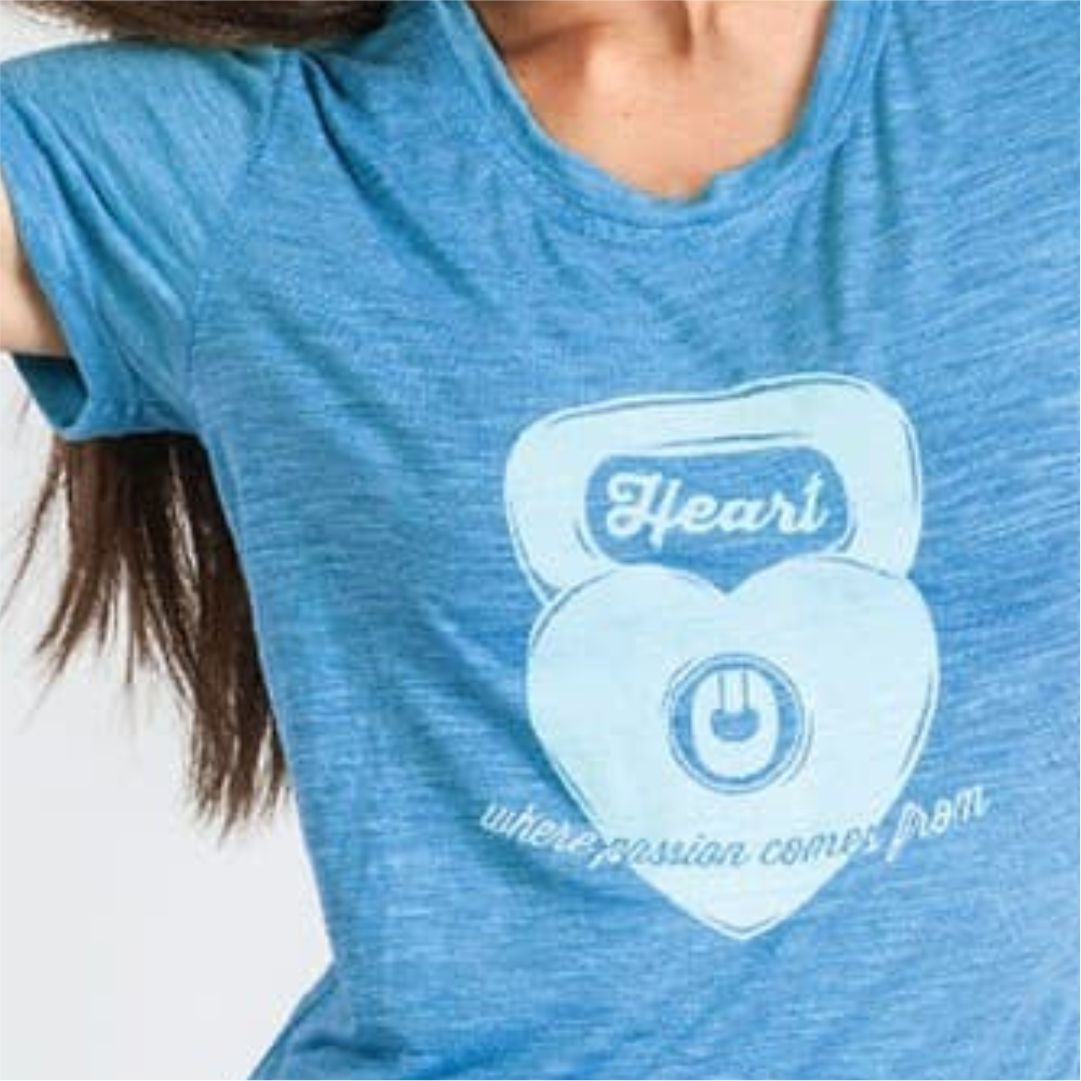 GRIPS Ladies Kettle Tee Shirt - BLUE