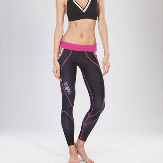 GRIPS Women Legging PowerFlower Long - Black