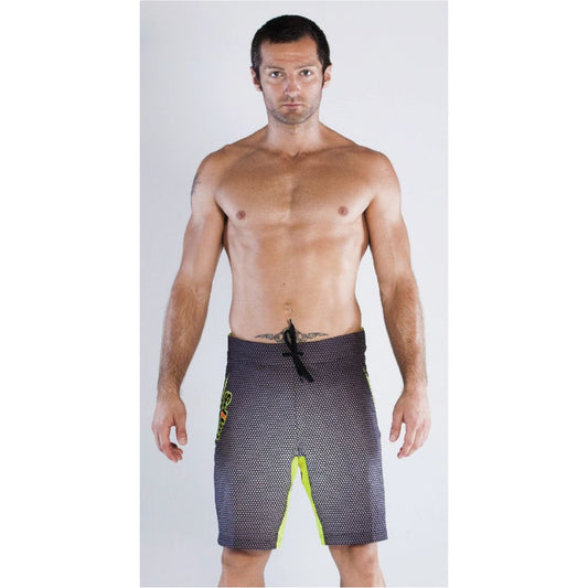 GRIPS Crossfit CARBON LINE SHORTS - BLACK/FLUO YELLOW