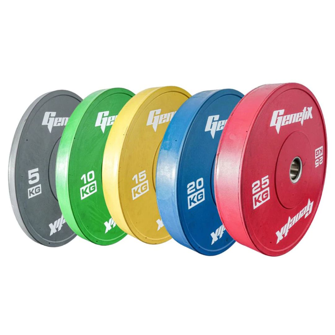 GENETIX FIT Colour Training Bumper Plate Set 5KG-25KG (Pair)