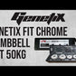 GENETIX FIT Chrome Dumbbell Set 50KG