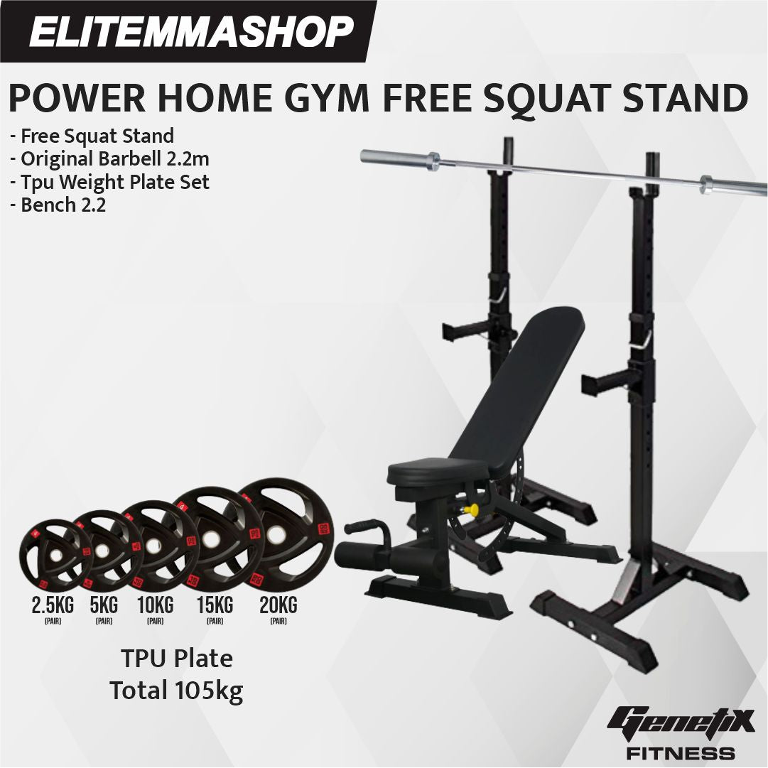 POWER HOME GYM GENETIX FREE SQUAT STAND