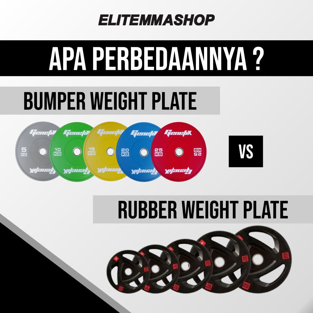 Apa perbedaan bumper plate dengan rubber weight plate?