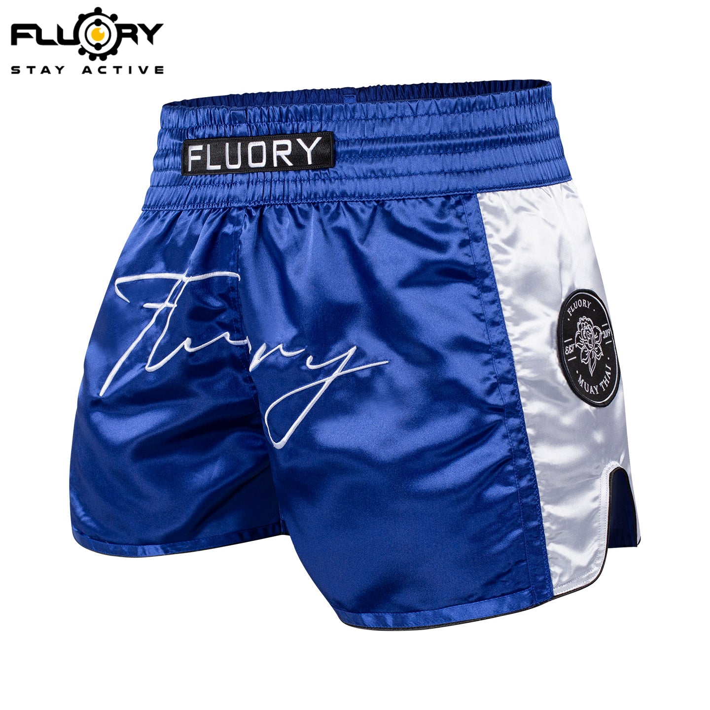 FLUORY Muay Thai Shorts MTSF132 Blue