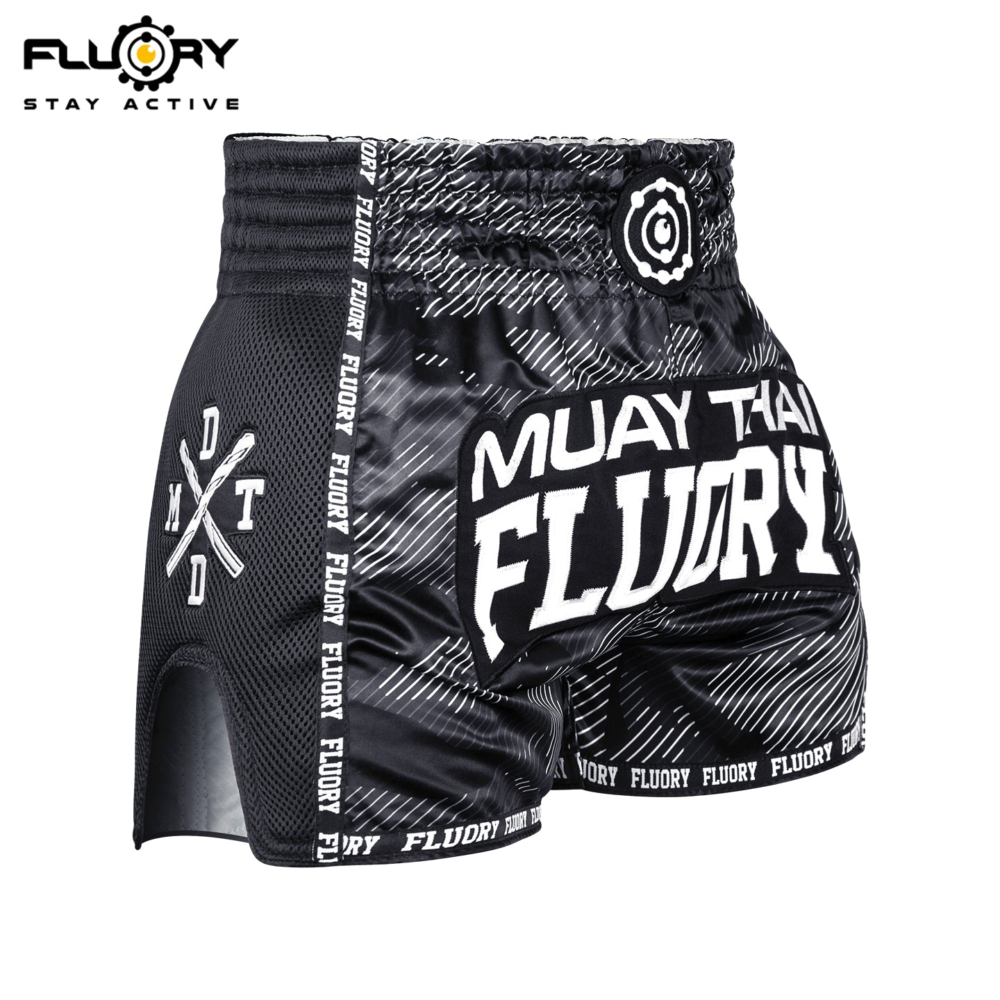 FLUORY Muay Thai Shorts MTSF86 Black