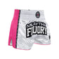 FLUORY Muay Thai Shorts MTSF61 WhitePink