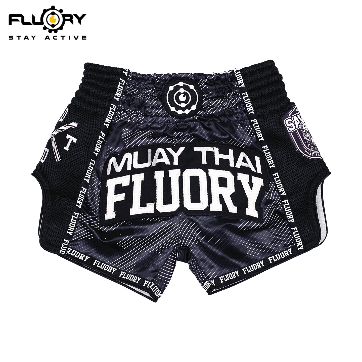 FLUORY Muay Thai Shorts MTSF86 Black