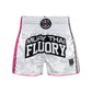 FLUORY Muay Thai Shorts MTSF61 WhitePink