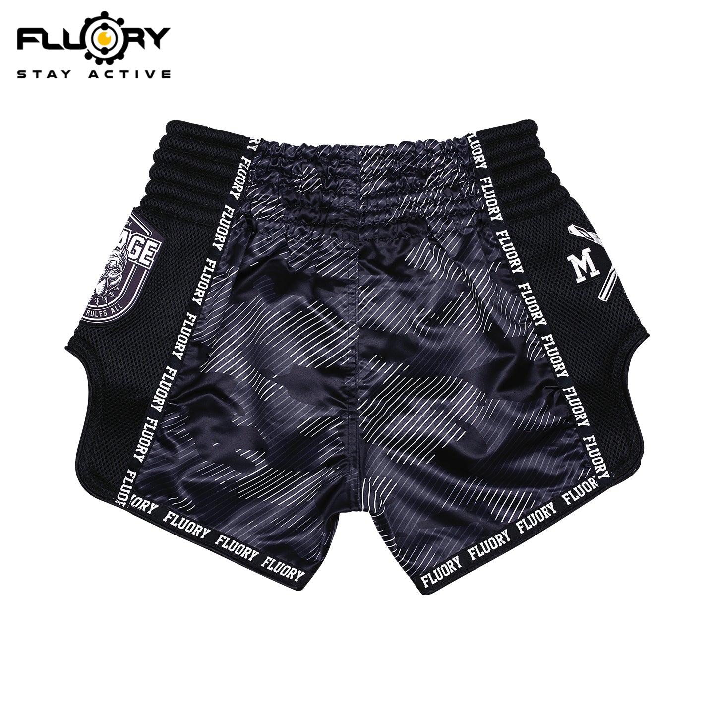 FLUORY Muay Thai Shorts MTSF86 Black