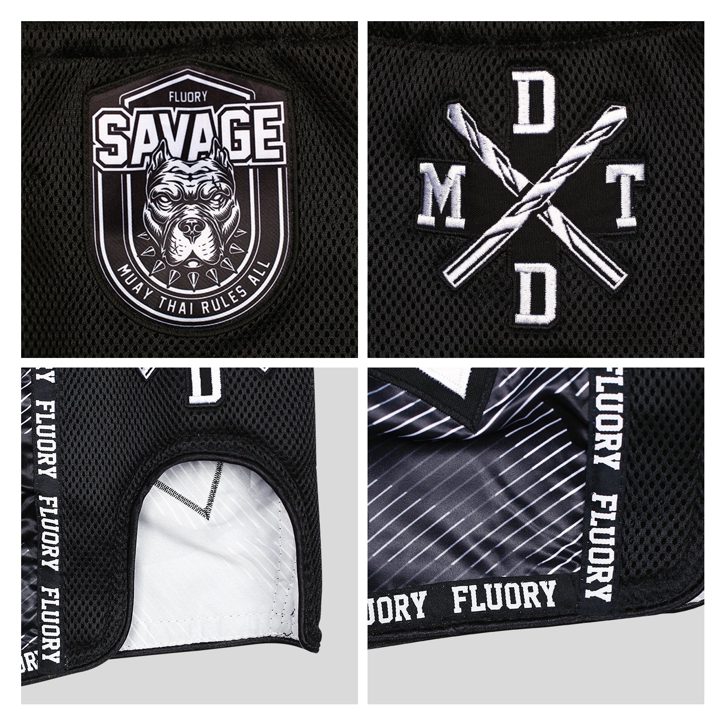 FLUORY Muay Thai Shorts MTSF86 Black